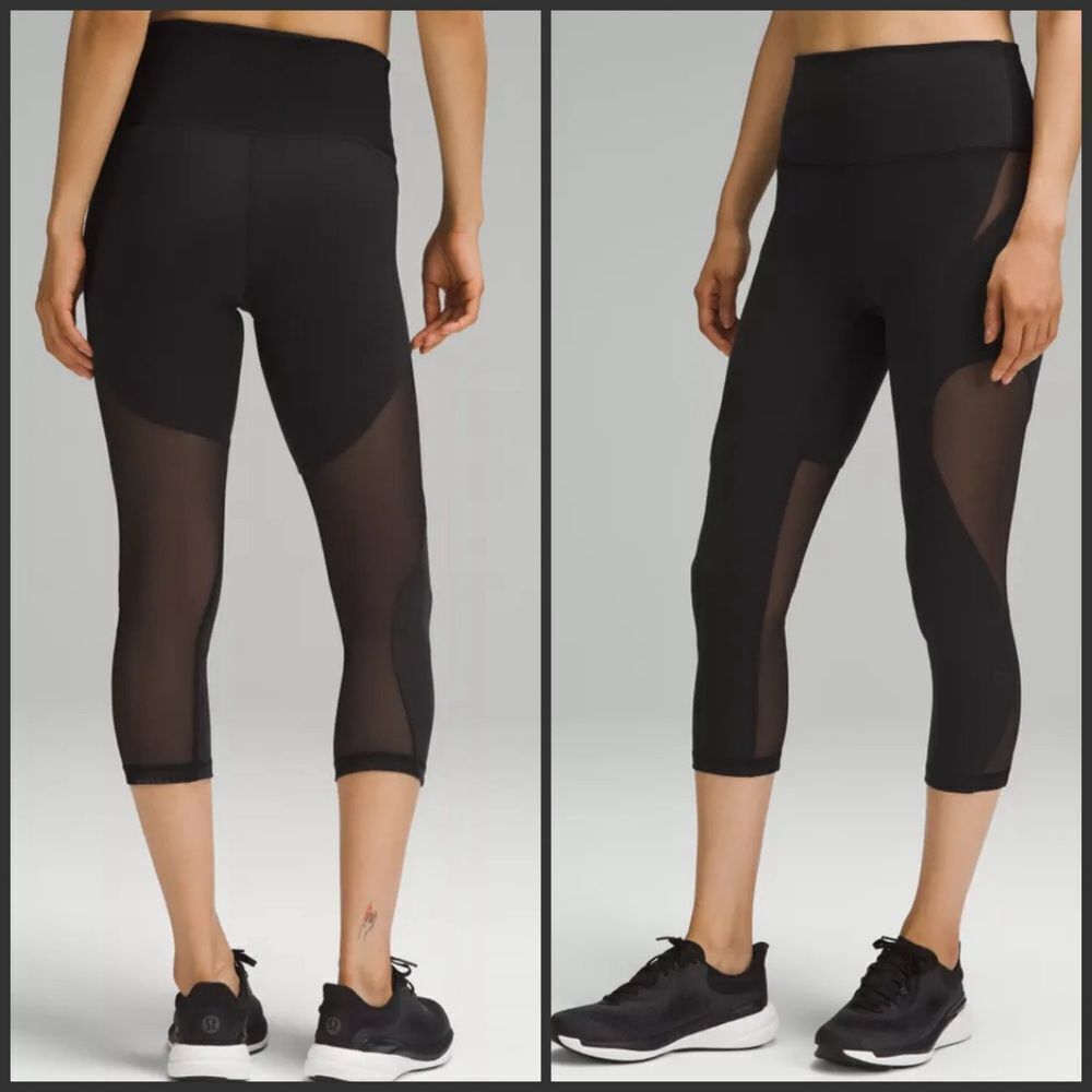 lululemon athletica Black Cropped Leggings
